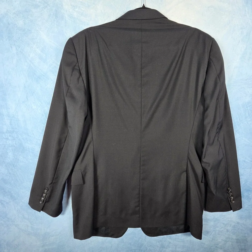 Gucci Mens Black 100% Wool 2 Button Blazer Sport Coat Jacket Size 54R Italy